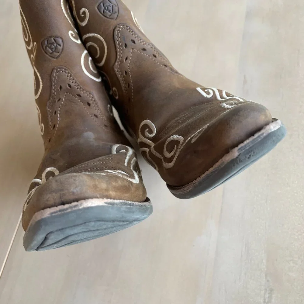 Ariat Youth Shelleen Western Leather Cowboy Cowgirl Boots - Size 1